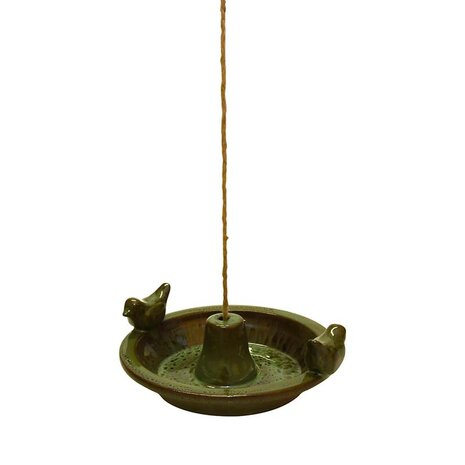 Vogelbad hangend groen  (Merk: Esschert design)