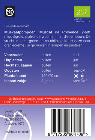 Pompoen-muskaat 'Muscat de Provence'