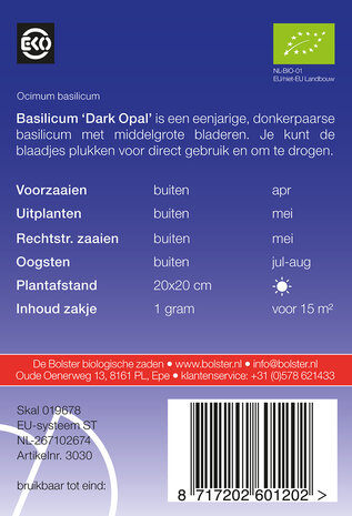 Basilicum 'Dark Opal'