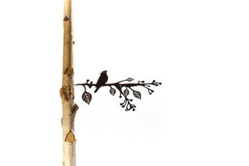 Vogel (1) op tak (Merk: Gerry's Garden)